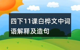 四下11課白樺文中詞語(yǔ)解釋及造句