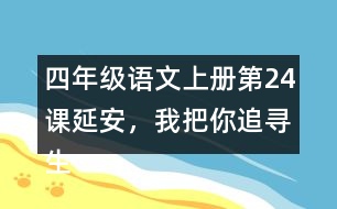 四年級(jí)語文上冊(cè)第24課延安，我把你追尋生字組詞與詞語理解