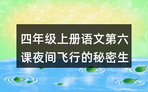 四年級上冊語文第六課夜間飛行的秘密生字組詞