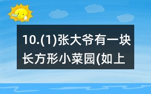 10.(1)張大爺有一塊長方形小菜園(如上圖)，他想用籬笆圍起來，需要籬笆多少米? (2)如果兩個公司所售的籬笆質(zhì)量相同，你能幫張大爺推薦一下，選用哪家公司的比較合算?你是怎樣想的?與同伴進行交流。