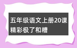 五年級(jí)語(yǔ)文上冊(cè)20課“精彩極了”和“糟糕透了”好詞好句摘抄