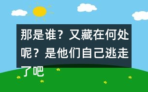 那是誰？又藏在何處呢？是他們自己逃走了吧……這樣表達好處在哪里？