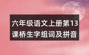 六年級(jí)語(yǔ)文上冊(cè)第13課橋生字組詞及拼音