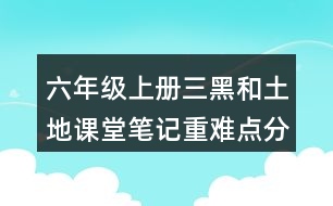 六年級上冊三黑和土地課堂筆記重難點分析