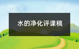 水的凈化評課稿