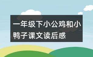 一年級(jí)下小公雞和小鴨子課文讀后感