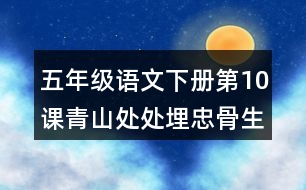 五年級語文下冊第10課青山處處埋忠骨生字注音組詞