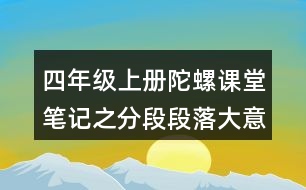 四年級(jí)上冊(cè)陀螺課堂筆記之分段段落大意