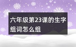 六年級第23課的生字組詞怎么組