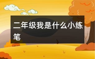 二年級(jí)我是什么小練筆