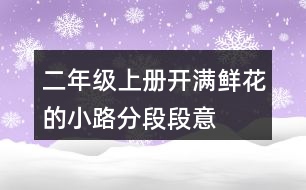 二年級上冊開滿鮮花的小路分段段意