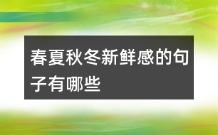 春夏秋冬新鮮感的句子有哪些