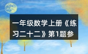 一年級(jí)數(shù)學(xué)上冊(cè)《練習(xí)二十二》第1題參考答案