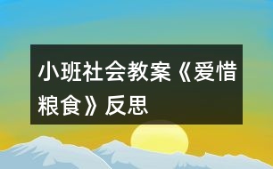 小班社會(huì)教案《愛惜糧食》反思