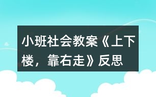 小班社會(huì)教案《上下樓，靠右走》反思