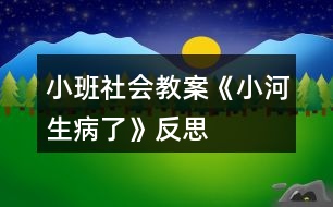 小班社會(huì)教案《小河生病了》反思