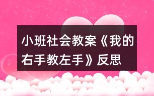 小班社會教案《我的右手教左手》反思