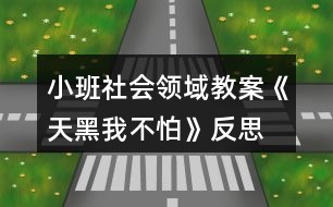 小班社會(huì)領(lǐng)域教案《天黑我不怕》反思