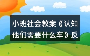 小班社會(huì)教案《認(rèn)知他們需要什么車》反思