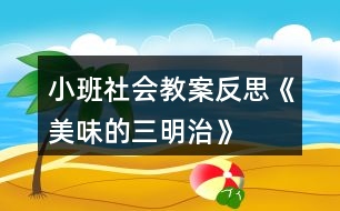 小班社會教案反思《美味的三明治》