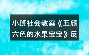 小班社會(huì)教案《五顏六色的水果寶寶》反思