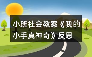 小班社會教案《我的小手真神奇》反思