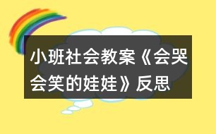 小班社會教案《會哭會笑的娃娃》反思