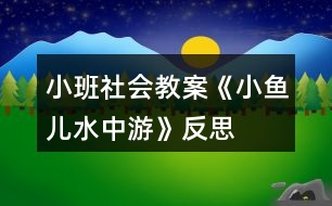 小班社會(huì)教案《小魚(yú)兒水中游》反思