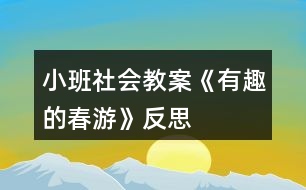 小班社會(huì)教案《有趣的春游》反思