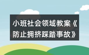 小班社會領(lǐng)域教案《防止擁擠踩踏事故》反思