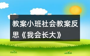 教案小班社會教案反思《我會長大》