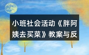 小班社會活動(dòng)《胖阿姨去買菜》教案與反思