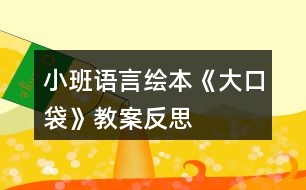 小班語(yǔ)言繪本《大口袋》教案反思