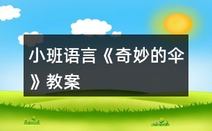 小班語(yǔ)言《奇妙的傘》教案