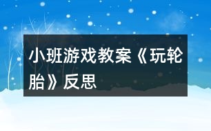 小班游戲教案《玩輪胎》反思