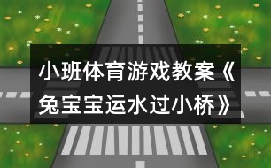 小班體育游戲教案《兔寶寶運(yùn)水過小橋》反思