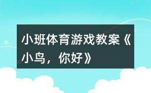 小班體育游戲教案《小鳥，你好》