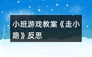 小班游戲教案《走小路》反思