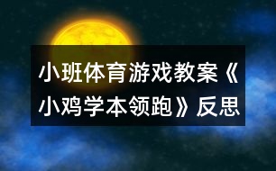 小班體育游戲教案《小雞學本領（跑）》反思