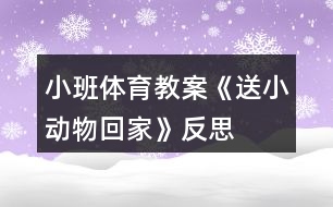 小班體育教案《送小動物回家》反思