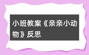 小班教案《親親小動物》反思