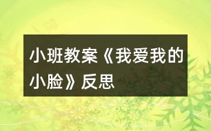 小班教案《我愛我的小臉》反思