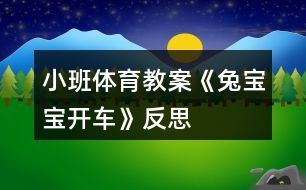 小班體育教案《兔寶寶開(kāi)車》反思