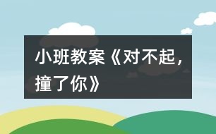 小班教案《對不起，撞了你》