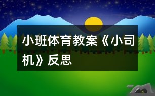 小班體育教案《小司機(jī)》反思