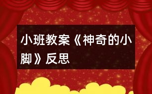 小班教案《神奇的小腳》反思