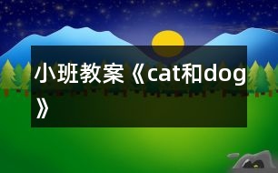 小班教案《cat和dog》