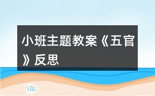 小班主題教案《五官》反思