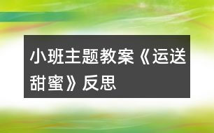 小班主題教案《運(yùn)送甜蜜》反思