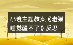 小班主題教案《老貓睡覺醒不了》反思